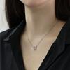 Europa e Estados Unidos S925 Brincos de prata esterlina Anel Colar Feminino Amor requintado Cheio de incrustações de zircônio Moda Terno Sense de alta qualidade