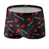 Novas cuecas masculinas estampadas shorts de seda de leite confortáveis, elegantes, respiráveis, multicoloridas, amante rosa, boxers masculinos