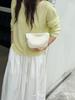 Bolsa Feminina Nova Chegada 2025 Moda Niche de Ombro Bolsa para Celular Versátil Bolsa Sela Couro Genuíno Feminino Transversal Pequena