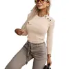 Camiseta Elegante Feminina 2025 com Design Estiloso Adequada para o Trabalho, Nova Moda Europeia e Americana Transfronteiriça para Mulheres para Primavera, Verão, Outono e Inverno