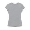 Camiseta de manga corta con hombro Maillard para mujer, diseño de verano para ir al trabajo, nicho, chicas hot, corte ajustado, skinny, top de manga volante