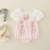 Roupa fina de verão para bebês meninas, macacão triângulo com fitas, macacão estilo chinês para 1 mês, celebração de 100 dias e 1 ano