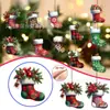 Novas Meias de Natal Xadrez Saco de Presente Meia de Natal Saco de Presente Saco de Presente de Natal Pingente Decorativo Transfronteiriço