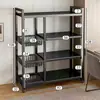 Estante de almacenamiento para cocina con ruedas de almacenamiento de múltiples capas extraespesas y engrosadas de pie, también apto para hornos microondas.
