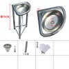 Pia Triangular de Aço Inoxidável com Suporte de Chão Cozinha Simples Canto em Forma de Leque Lavatório de Parede Sem Furo
