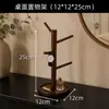 Rack de decoração de entrada, suporte de mesa para entrada para óculos e relógios, rack de armazenamento com ganchos para chaves para entrada