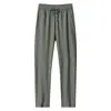 Nuevos Pantalones de Seda Helada para Hombre Verano 2026, Exquisito Ribete de Cuadrícula, Pantalones de Aire Acondicionado de Alta Calidad, Finos de Secado Rápido, Pantalones Casuales Tallas Grandes