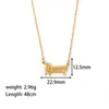 Amazon Transfronterizo Nuevo Collar de Acero Inoxidable con Letra Inglesa Colgante de Letra Simple Personalizado Joyería de Cadena para Clavícula