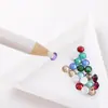 Caneta Pontilhada Branca para Nail Art com Strass, Lápis Adesivo de Strass, Adesivos de Strass, Caneta Pontilhada de Cera, Ferramentas para Nail Art