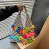 Bolso de punto de moda transfronterizo Otoño 2026 para mujer, lindo diseño de pececito, bolso de hombro de gran capacidad