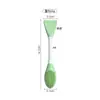 Bestseller transfronteiriço: Pincel de silicone para máscara facial de dupla face com cerdas macias em formato de língua, galvanizado, com espátula para aplicar máscaras de lama