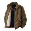 M-8XL/Tallas Grandes (Adecuado para 100-300 jin) Chaqueta Gruesa para Hombre con Forro Polar Abrigo de Algodón para Hombre Casual Americano Moderno