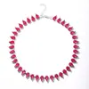 Collar de Comercio Transfronterizo Europeo y Americano Lujo Ligero Cristal de Alta Gama Circonita Color Micro Diamante Moda Cadena para Clavícula Versátil