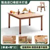 Mesa Toda em Madeira Maciça para Uso Doméstico, Mesa de Estudo para Estudantes, Mesa de Escritório Pequena para Apartamento de Adultos, Mesa de Computador Retrô, Mesa de Jantar