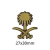 Emblema Nacional da Arábia Saudita Insígnia Adesivo de Telefone Padrão Palmeira Faca Curva Insígnia de Metal Presente Comemorativo Fonte de Fábrica Transfronteiriça