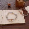 Pulseira de Cristal de Água-Marinha Natural 6mm Ametista Pedra da Lua Cinza Pulseira de Círculo Único Joias de Cristal com Pedras Múltiplas Venda por Atacado