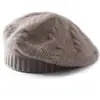 Novo Boina 100% Caxemira Pura Chapéu de Tricô Grosso Macio Outono/Inverno Quente Anti-Frio Chapéu de Tricô Simples Versátil Feminino