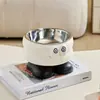 Comedero elevado para gatos de acero inoxidable con protección para el cuello, antideslizante, cuenco desmontable para gatos y perros, cuenco de agua, suministros para mascotas, cuenco de comida