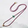 Corda de pingente trançada DIY simples estilo original feita à mão com laço criativo e fecho ajustável, corda de colar para atacado