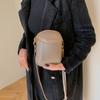 Fabricante de Bolsos de Cuero Genuino Transfronterizos para Mujer al por Mayor Bolso Retro para Teléfono Móvil de Mujer Bolso Cruzado Mini Bolso de Hombro Estilo Occidental con Textura