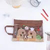 2025 Novo Produto Capivara Bolsa de Documentos de Camada Dupla Bolsa de Documentos Panda Bolsa de Armazenamento de Grande Capacidade