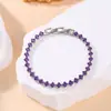 Bestseller transfronterizo: Pulsera de tenis de cobre incrustada con circón verde, lujo ligero, versátil, pulsera de joyería de alta gama para mujer