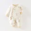 Mameluco para bebé, acolchado de 40 g, para otoño e invierno, 10A antibacteriano, mameluco estilo mariposa para recién nacido, ropa cálida para bebé, traje para gatear