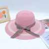 Sombrero de Verano para Mujer para la Costa Sombrero de Sol para Vacaciones Sombrero de Playa Sombrero de Paja de Ala Ancha para Viajes al Aire Libre Moda Coreana Sombrero de Sol