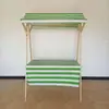 Estante de Exhibición para Puesto de Mercado al Aire Libre Caja Soporte de Venta Plegable de Madera Promocional Puesto Móvil para Mercado Nocturno Carrito Móvil