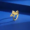 Anillo rectangular de 5*7 mm sin incrustación, Plata S925, Joyería de Lujo Ligero de Gama Alta Cepillada, Accesorios para Montar Anillos DIY
