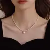 Collar de Perlas Xiaomi de Alta Gama Lujo Ligero Diseño de Nicho Cadena para Suéter de Otoño e Invierno Accesorios Joyería Nueva para Mujer 2025