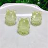 Pó natural de Moçambique roxo amarelo cristal escultura Nine Tail Fox DIY acessórios pingente prata Yao pedra escultura atacado