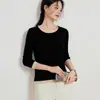 Suéter Pulôver Vazado de Primavera e Outono com Design de Manga Longa Blusa de Gola Redonda Suéter Estilo Preguiçoso Malha Nova Blusa de Tricô para Mulheres