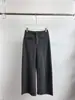 Pantalones Cálidos de Mezcla de Lana y Lyocell con Cintura Elástica de Una Pieza y Bolsillos