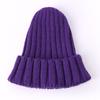 Explosiones Transfronterizas Gorro Caliente de Punto para Niños Pompones Gorro de Lana de Invierno para Bebé Raya Recta Caramelo Imitación Pompón de Piel