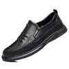 Venda Direta da Fábrica Novos Sapatos Masculinos de Couro Sintético com Solado Macio, Sapatos Masculinos de Couro Slip-On para Negócios e Uso Externo, Sapatos de Pai Antiderrapantes