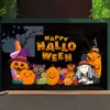 Decoración de Halloween pegatinas electrostáticas para escaparates de tiendas y bares, arreglo de Halloween linterna de calabaza pegatinas electrostáticas para puerta de cristal