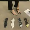 Sandalias de Verano para Playa de Nicho Frances Tallas Grandes 2026 Nuevas Plateadas Elegantes de Tira Fina Zapatos de Hada Zapatos Bonitos