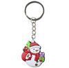 Nuevo Llavero de Muñeco de Nieve Navideño Colgante para Bolsa Llavero Colgante PVC Dibujos Animados Goma Suave DIY Joyería
