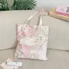 63301 Bolso de Mano Patchwork Floral Estilo Suave para Mujer, Bolso Tote de Gran Capacidad, Bolso de Hombro para Estudiantes, Clases y Viajes Diarios