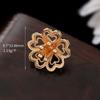 Estilo antiguo Zhongxing joyería diy capullo de flor corazón de flor soporte de flor pieza de flor de cobre puro accesorio para tocado pasador corona de pelo material
