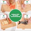 Nueva tabla de cortar de bambú adecuada para el hogar con base de almacenamiento, tabla de pizza, clasificación de alimentos cocidos de frutas, tabla de cortar pan de doble cara