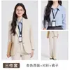 Jacket de Terno Profissional para Entrevista de Estudante Universitário, Camisa, Calça, Saia para Mulher, Terno de Três Peças, Nova Tendência Outono e Inverno