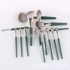 Mysp en stock 14 piezas juego de brochas de maquillaje nube verde mango de madera suave herramientas de belleza Shenzhen brochas de maquillaje para principiantes