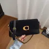 Bolso de Cadena de Cuero Nobuk Bolso Cuadrado Pequeño Bolso de Axila para Mujer 2025 Nuevo Cuero Suave Casual Versátil Moda Bolso de Hombro Único Cruzado