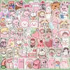 Ins Lindo Oso Conejo Expresión Pegatina para Diario Rosa Taza de Agua Carcasa de Teléfono Celular Decorativa Impermeable Pegatina sin Costuras