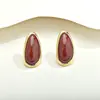 Brincos de Gota Vermelhos de Angorá Minimalistas Retrô Franceses Design de Nicho Temperamento de Alta Classe Versáteis Brincos de Prata para Mulheres