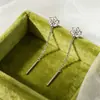 Brincos de Fio com Borla de Edelweiss 999 Prata Pura para Mulheres, Luxo Leve, Brincos de Moda de Alta Qualidade, Brincos Simples Versáteis do Instagram Venda por Atacado