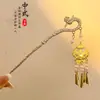 Grampo de Cabelo com Borla Estilo Antigo para Mulheres 2025 Novo Novo Grampo de Cabelo Chinoiserie Grampo de Cabelo Adorno de Cabeça Acessórios para Cheongsam Acessórios de Cabelo Chinoiserie