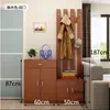 Zapatero para Puerta de Entrada con Perchero Integrado de Pie para Sala de Estar, Vestíbulo de Casa, Estantería de Almacenamiento para Puerta, Ropa y Sombreros